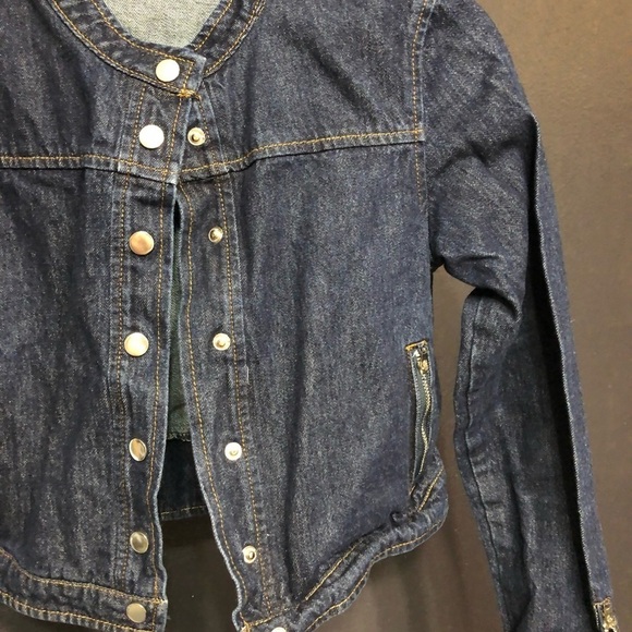 ⚫️FASHION NOVA Dark cropped denim jacket small - Picture 7 of 7